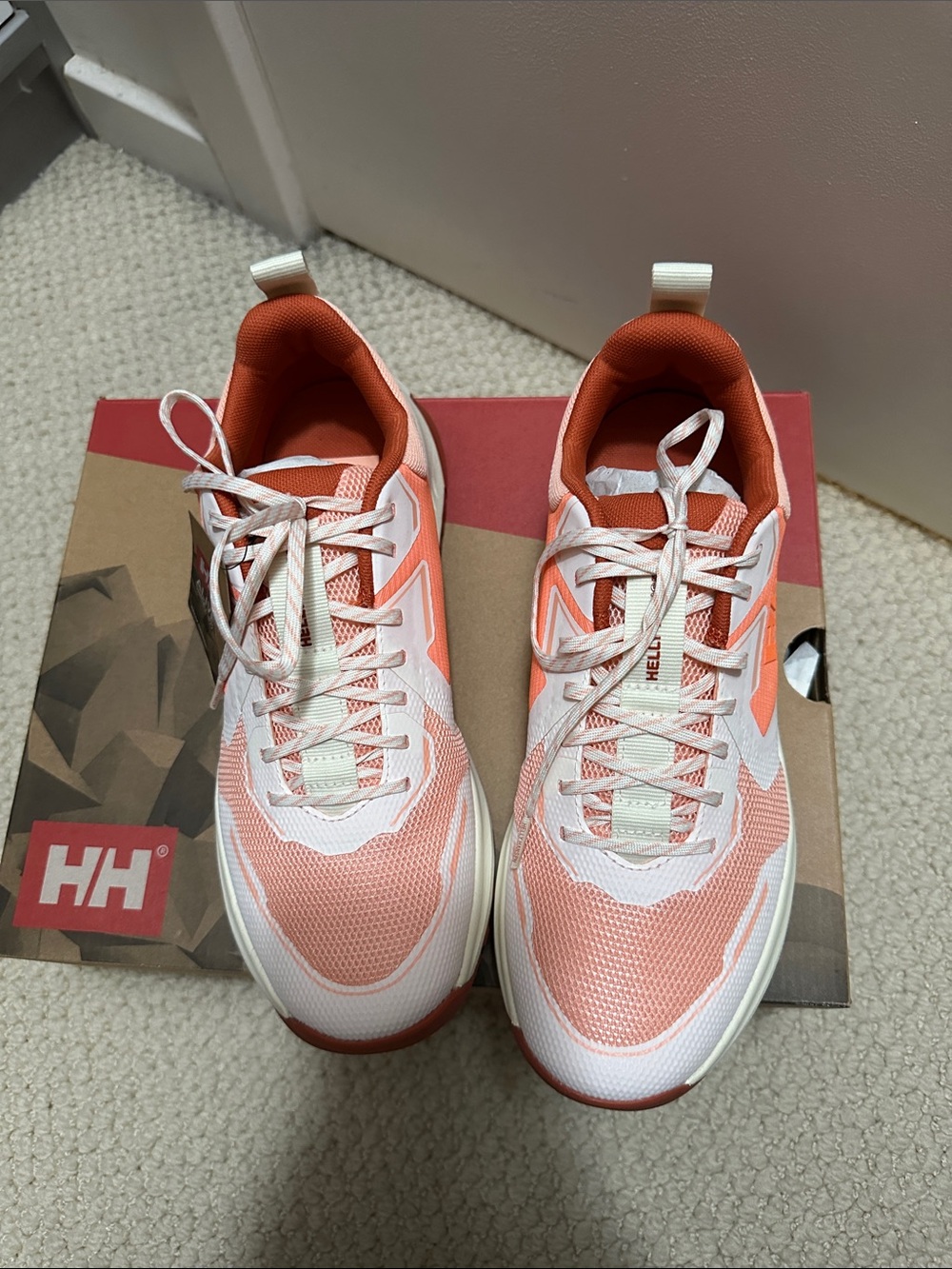 Helly Hansen Women’s Coral and White Athletic Sneakers